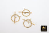 Toggle Clasp, USA 14 K Gold Filled Extra Large Toggle Bars AG # 2139, 20 x 23 mm and 32 mm Long Bar