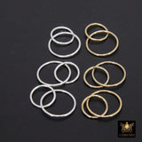 14 K Gold Filled Two Circle Link Rings, 12 and 16 mm 925 Sterling Silver Interlocking Rings #2114, Soldered Double Infinity Rings