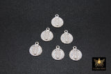 925 Silver Virgin Mary Charms, 14 mm Virgin Guadalupe # 896, Blessed Rosary Charms