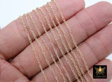 925 Sterling Silver Figaro Chains, Unfinished By The Foot CH# 842, 1.5 mm 14 K Gold Filled Long and Short CH# 742