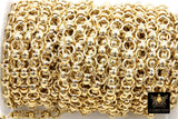 Gold ROLO Chain, 9 mm Gold Thick Round Chains CH #101, Chunky Unfinished Long and Short