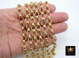 Gold ROLO Chain, 9 mm Gold Thick Round Chains CH# 101, Chunky Unfinished Long and Short
