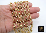 Gold ROLO Chain, 9 mm Gold Thick Round Chains CH #101, Chunky Unfinished Long and Short