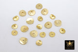 Brushed Gold Wavy Spacer Beads, Round Potato Chip Metal Discs, 20 pcs Rondelle Findings