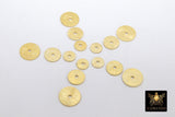 Gold Flat Spacer Beads, 20- 260 pcs Round Brushed Gold Metal Discs, Heishi Rondelle