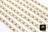 Gold ROLO Chain, 9 mm Gold Thick Round Chains CH# 101, Chunky Unfinished Long and Short