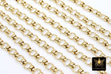 Gold ROLO Chain, 9 mm Gold Thick Round Chains CH #101, Chunky Unfinished Long and Short