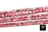 Pink and Mint Green Beads, Smooth Mixed Strawberry Jade Dyed Beads BS #96, Jewelry Beads sizes 4 mm 6 mm 8 mm 16.5 inch Strands