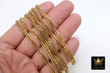 Stainless Steel Chain, 304 Gold or Silver Faceted Dainty Curb 5.5 mm Chains CH #211, Unfinished Necklace Chains