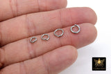 Stainless Steel Silver Jump Rings, Open Snap Close Rings #2384, 6 mm 7 mm or 8 mm Strong