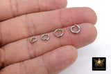 Stainless Steel Silver Jump Rings, Open Snap Close Rings #2384, 6 mm 7 mm or 8 mm Strong