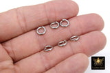 Stainless Steel Silver Jump Rings, Open Snap Close Rings # 2384, 6 mm 7 mm or 8 mm Strong