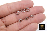 Stainless Steel Silver Jump Rings, Open Snap Close Rings #2384, 6 mm 7 mm or 8 mm Strong