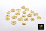 Brushed Gold Wavy Spacer Beads, Round Potato Chip Metal Discs, 20 pcs Rondelle Findings