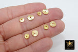 Gold Flat Spacer Beads, 20- 260 pcs Round Brushed Gold Metal Discs, Heishi Rondelle