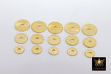 Gold Flat Spacer Beads, 20- 260 pcs Round Brushed Gold Metal Discs, Heishi Rondelle