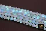 Baby Blue AB Beads, Smooth Multi Color Iridescent Beads BS #113, sizes in 8 mm 15.25 inch FULL Strands