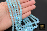 Baby Blue AB Beads, Smooth Multi Color Iridescent Beads BS #113, sizes in 8 mm 15.25 inch FULL Strands