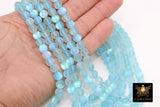 Baby Blue AB Beads, Smooth Multi Color Iridescent Beads BS #113, sizes in 8 mm 15.25 inch FULL Strands