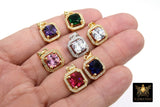 CZ Teardrop Pendants, Clear or Amethyst Drop Bezels # 2724, Silver Gemstone Pear Shape Pendants