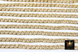 Stainless Steel Chain, 304 Gold Flat Curb 10 mm Chains CH #109, Unfinished Curb Chains