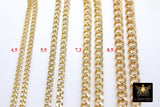 Silver Cuban Curb Chain, Stainless Steel Heavy Flat Miami Chain CH #242, Diamond Cut Chains