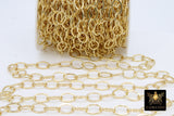 Gold Oval Chain, 10 mm Large Silver Oval Cable Chains CH #202, Unfinished Rolo Chunky Paperclip Necklace Chains