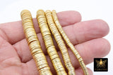 Gold Flat Spacer Beads, 20- 260 pcs Round Brushed Gold Metal Discs, Heishi Rondelle