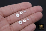 Silver Flat Spacer Beads, 20- 260 pcs Round Brushed Metal Discs, Heishi Rondelle