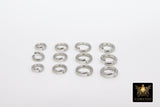 Stainless Steel Silver Jump Rings, Open Snap Close Rings #2384, 6 mm 7 mm or 8 mm Strong