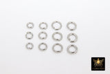Stainless Steel Silver Jump Rings, Open Snap Close Rings # 2384, 6 mm 7 mm or 8 mm Strong
