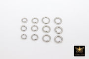 Stainless Steel Silver Jump Rings, Open Snap Close Rings # 2384, 6 mm 7 mm or 8 mm Strong