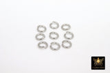 Stainless Steel Silver Jump Rings, Open Snap Close Rings # 2384, 6 mm 7 mm or 8 mm Strong