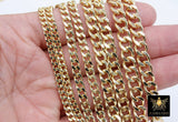 Silver Cuban Curb Chain, Stainless Steel Heavy Flat Miami Chain CH #242, Diamond Cut Chains