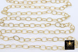 Gold Oval Chain, 10 mm Large Silver Oval Cable Chains CH# 202, Unfinished Rolo Chunky Paperclip Necklace Chains