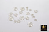 Silver Flat Spacer Beads, 20- 260 pcs Round Brushed Metal Discs, Heishi Rondelle