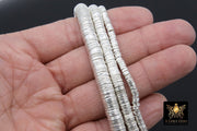 Silver Flat Spacer Beads, 20- 260 pcs Round Brushed Metal Discs, Heishi Rondelle