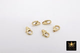 14 K Gold Filled Lobster Clasps, Parrot Clasp Jewelry Findings # 2119, Sizes 5.5 x 8.2 mm