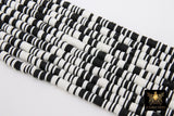 2 Strands 6 mm Clay Flat Beads, Black and White Heishi beads in Polymer Clay Disc CB #131, Rondelle