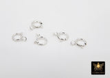 925 Sterling Silver Spring Ring Clasps, 5.5 or 6.0 mm Jewelry Findings # 755, Stamped 925 with Open Loop