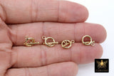 14 K Gold Toggle Clasp Set, Ball End 12 x 9.0 Gold Filled Toggle Ring #2800, 14 mm Ball End T Bar Jewelry Findings