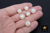 White or Black Round Beads, Natural Pearl Shell Round Beads #756, 10 mm or 12 mm Bead Spacers