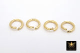 Stainless Steel Gold Jump Rings, 13 mm Open Twisted Silver Rings #384, Large Textured 12 Gauge