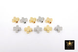 Gold Cross Bead, 5 Pc Silver Brass Cross Shape Beads with Hole #391/#472, Gold Star Beads for Bracelets Jewelry Making