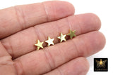 Gold Cross Bead, 5 Pc Silver Brass Cross Shape Beads with Hole # 391, Gold Star Beads # 472