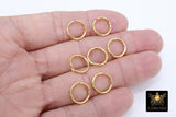 Stainless Steel Gold Jump Rings, Smooth 13 mm Open Silver Rings #413, Large Strong 15 Gauge