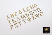 Greek Alphabet Gold Charms, Initial Letters in Stainless Steel, Initial Sorority Name Necklaces or Bracelets