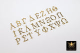 Greek Alphabet Gold Charms, Initial Letters in Stainless Steel, Initial Sorority Name Necklaces or Bracelets