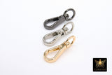 Gold Spring Gate Clasps, Silver or Black Spring Lock Swivel Push Clip #2770, Jewelry Findings 12 x 38 mm