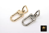 Gold Spring Gate Clasps, Silver or Black Spring Lock Swivel Push Clip #2780, Jewelry Findings 14 x 36 mm